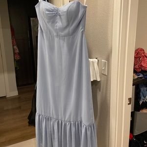 Dusty blue Azazie dress - Justina